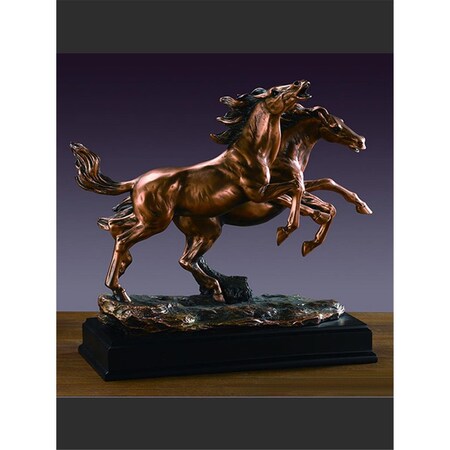 Dwellingdesigns Two Horses Sculpture - 15.5 x 13 in. DW3078147